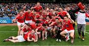 23 April 2016; The Louth players celebrate with the cup. Allianz Football League, Division 4, Final, Louth v Antrim. Croke Park, Dublin. Picture credit: Ray McManus / SPORTSFILE