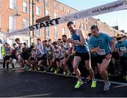 24 April 2016; A general view of the start of the Dublin Remembers 1916 5K run. Mountjoy Square, Dublin. Picture credit: Sam Barnes / SPORTSFILE
