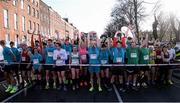 24 April 2016; A general view of participants during the mass warm up ahead of in the Dublin Remembers 1916 5K run. Mountjoy Square, Dublin. Picture credit: Sam Barnes / SPORTSFILE