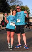 24 April 2016; Gillian Early and Alan Keane from Kildare, after completing the Dublin Remembers 1916 5K run. Royal Hospital Kilmainham, Dublin. Picture credit: Tomás Greally / SPORTSFILE