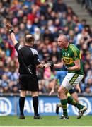 24 April 2016; Kerry's Kieran Donaghy appeals to Referee Eddie Kinsella. Allianz Football League Division 1 Final, Dublin v Kerry. Croke Park, Dublin.  Picture credit: Ramsey Cardy / SPORTSFILE