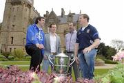10 May 2010; Players, from left to right, Joe McMahon, Tyrone, Dermot McArdle, Monaghan, Steven McDonnell, Armagh, and Nicholas Walsh, Cavan, at the launch of the Ulster Senior Football & Ladies Football Championships. Belfast Castle, Belfast, Co. Antrim. Picture credit: Oliver McVeigh / SPORTSFILE