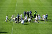 8 May 2010; The Kildare players warm down after the game. Christy Ring Cup, Round 1, Meath v Kildare, Pairc Tailteann, Navan, Co. Meath. Picture credit: Ray McManus / SPORTSFILE