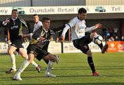 10 May 2010; Ross Gaynor, Dundalk, in action against Kevin Dawson, Sporting Fingal. EA Sports Cup Second Round, Dundalk v Sporting Fingal, Oriel Park, Dundalk. Photo by Sportsfile