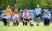 11 May 2010; Inter county hurlers Shane McNaughton, Antrim, Brian Hogan, Kilkenny, and Stephen Hiney, Dublin, with players from Ballyboden St Enda's club at the launch of the 2010 GAA Hurling Championship. Ballyboden St. Enda's, Firhouse Road, Dublin. Picture credit: Brendan Moran / SPORTSFILE