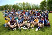 11 May 2010; Inter county hurlers, David Collins, Galway, Stephen Hiney, Dublin, Brian Hogan, Kilkenny, Shane McNaughton, Antrim, and Conor O'Mahony, Tipperary, with players from Ballyboden St Enda's GAA club, at the launch of the 2010 GAA Hurling Championships. Ballyboden St. Enda's, Firhouse Road, Dublin. Picture credit: Ray McManus / SPORTSFILE
