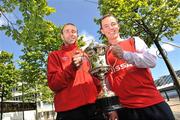 12 May 2010; Owen Heary, left, Bohemians and Derek Pender, St. Patrick's Athletic, during a photocall ahead of their Setanta Sports Cup Final on Saturday. IFSC, Dublin. Picture credit: David Maher / SPORTSFILE