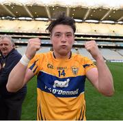 23 April 2016; Keelan Sexton, Clare, celebrates after the game. Allianz Football League, Division 3, Final, Clare v Kildare. Croke Park, Dublin. Picture credit: Ray McManus / SPORTSFILE