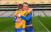 23 April 2016; Clare's Joe Hayes, behind, celebrates with Pádraic Collins after the game. Allianz Football League, Division 3, Final, Clare v Kildare. Croke Park, Dublin. Picture credit: Piaras Ó Mídheach / SPORTSFILE