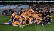 23 April 2016; Members of the Clare panel celebrate with the cup. Allianz Football League, Division 3, Final, Clare v Kildare. Croke Park, Dublin. Picture credit: Ray McManus / SPORTSFILE