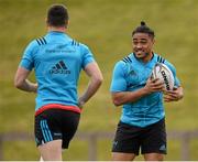 25 April 2016; Munster's Francis Saili, right, and Conor Murray during squad training. University of Limerick, Limerick. Picture credit: Seb Daly / SPORTSFILE