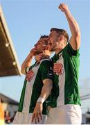 25 April 2016; Steven Beattie, left, Cork City, celebrates with team mate Garry Buckley after scoring his side's first goal. SSE Airtricity League, Premier Division, Cork City v Shamrock Rovers. Turners Cross, Cork. Picture Credit: Eóin Noonan/SPORTSFILE