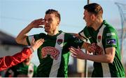 25 April 2016; Steven Beattie, left, Cork City, celebrates with team mate Garry Buckley after scoring his side's first goal. SSE Airtricity League, Premier Division, Cork City v Shamrock Rovers. Turners Cross, Cork. Picture Credit: Eóin Noonan/SPORTSFILE