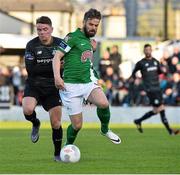 25 April 2016; Greg Bolger, Cork City, in action against Dean Clarke, Shamrock Rovers. SSE Airtricity League, Premier Division, Cork City v Shamrock Rovers. Turners Cross, Cork. Picture credit: David Maher / SPORTSFILE