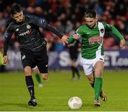 25 April 2016; Sean Maguire, Cork City, in action against David Webster, Shamrock Rovers. SSE Airtricity League, Premier Division, Cork City v Shamrock Rovers. Turners Cross, Cork. Picture credit: David Maher / SPORTSFILE