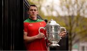 25 April 2016; Carlow joint-captain Séamus Murphy with the Bob O'Keeffe Cup at the Leinster Senior Hurling Championship, Round Robin Group launch. Heritage Hotel, Portlaoise, Co. Laois. Picture credit: Piaras Ó Mídheach / SPORTSFILE