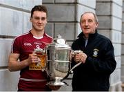 25 April 2016; Westmeath captain Aonghus Clarke and manager Michael Ryan with the Bob O'Keeffe Cup at the Leinster Senior Hurling Championship, Round Robin Group launch. Heritage Hotel, Portlaoise, Co. Laois. Picture credit: Piaras Ó Mídheach / SPORTSFILE