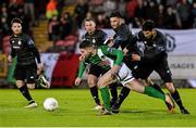 25 April 2016; Sean Maguire, Cork City, in action against Shamrock Rovers players, from left, Brandon Miele, Pat Cregg, Killian Brennan and David Webster. SSE Airtricity League, Premier Division, Cork City v Shamrock Rovers. Turners Cross, Cork. Picture credit: David Maher / SPORTSFILE