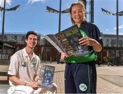 26 April 2016; Cricket Ireland have launched an ambitious five-year plan to become a mainstream sport, with the goal of taking the game to new audiences and beginning to rival the popularity of football, rugby and GAA by 2020. The KPC Group were unveiled at the event as main team sponsor for the next three years as well as headline sponsor of the forthcoming home series against Sri Lanka and Pakistan, and the prestigious Cricket Ireland Awards. In further good news at the event, Irish sports company O'Neills are putting their shirts on further success for the Ireland cricket team by extending their sponsorship deal for a further four years to the end of the decade. Cricket Ireland and O’Neills also revealed plans for an exciting new joint venture between both parties to launch a new online store where people can buy replica kit, leisure wear and cricket equipment and accessories. For more information please see www.cricketireland.ie. Pictured at the launch of the Cricket Ireland Strategic Plan were Ireland Internationals Laura Delany and George Dockrell. Smithfield Square, Smithfield, Dublin 7.  Picture credit: David Maher / SPORTSFILE