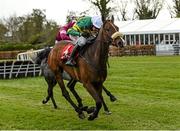 26 April 2016; Don't Touch It, with Barry Geraghty up, on their way to winning the Herald Champion Novice Hurdle. Punchestown, Co. Kildare. Photo by Sportsfile