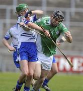 15 May 2010; Neil Coady, London, in action against Ronan Meegan, Monaghan. Ulster GAA Hurling Senior Championship Second Round, London v Monaghan, Casement Park, Belfast. Picture credit: Oliver McVeigh / SPORTSFILE