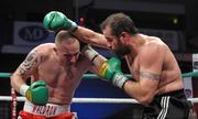 15 May 2010; Jamie Power, right, in action against John Waldron during their Irish light heavyweight title bout. Yanjing Fight Night Undercard, University of Limerick, Limerick. Picture credit: Diarmuid Greene / SPORTSFILE