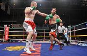 15 May 2010; John Waldron, left, in action against Jamie Power during their Irish light heavyweight title bout. Yanjing Fight Night Undercard, University of Limerick, Limerick. Picture credit: Diarmuid Greene / SPORTSFILE