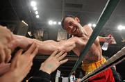 15 May 2010; Andy Lee is congratulated by supporters after victory over Mamadou Thiam in their middleweight bout. Yanjing Fight Night, University of Limerick, Limerick. Picture credit: Diarmuid Greene / SPORTSFILE