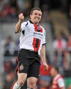 15 May 2010; Brian Shelley, Bohemians, celebrates at the end of the game after victory over St. Patrick’s Athletic. Setanta Sports Cup Final, St. Patrick’s Athletic v Bohemian FC, Tallaght Stadium, Tallaght, Dublin. Picture credit: David Maher / SPORTSFILE