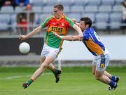 16 May 2010; Brendan Murphy, Carlow, in action against Brian McGrath, Wicklow. Leinster GAA Football Senior Championship Preliminary Round, Wicklow v Carlow, O'Moore Park, Portlaoise, Co. Laoise. Picture credit: Matt Browne / SPORTSFILE