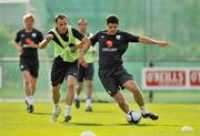 16 May 2010; Republic of Ireland's Darren O'Dea, right, in action against his team-mate Anthony Stokes during squad training ahead of their forthcoming training camp and international friendlies against Paraguay and Algeria. Gannon Park, Malahide, Dublin. Picture credit: David Maher / SPORTSFILE