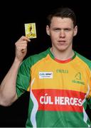 28 April 2016; Cúl Heroes is the official trading card of the GAA/GPA which provides an innovative way of promoting Gaelic Games, the players and the unique skills of our national games. For the first year, the collection will include 486 footballers and hurlers from around the country and a collection book for storing each player. In today's environment, with issues like obesity and mental health effecting our youth, Cúl Heroes, along with the GAA and GPA, saw an opportunity to communicate directly with our young members using the cards to portray positive messages around diet and emotional well-being. Also launched today was Cúl Heroes magazine, an action packed monthly read. Pictured at the launch is brand ambassador and Kilkenny hurler TJ Reid, with from left, 28 April 2016; Cúl Heroes is the official trading card of the GAA/GPA which provides an innovative way of promoting Gaelic Games, the players and the unique skills of our national games. For the first year, the collection will include 486 footballers and hurlers from around the country and a collection book for storing each player. In today's environment, with issues like obesity and mental health effecting our youth, Cúl Heroes, along with the GAA and GPA, saw an opportunity to communicate directly with our young members using the cards to portray positive messages around diet and emotional well-being. Also launched today was Cúl Heroes magazine, an action packed monthly read. Pictured at the launch is band ambassador and Kilkenny hurler TJ Reid. Croke Park, Dublin. Picture credit: Sam Barnes / SPORTSFILE