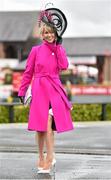 28 April 2016; Catherine McDonald, from Newbridge, Co. Kildare, at the day's races. Punchestown, Co. Kildare. Picture credit: Matt Browne / SPORTSFILE