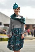 28 April 2016; Leona Skelly from Naas, Co. Kildare winner of the best dressed lady at Punchestown, Co. Kildare. Picture credit: Matt Browne / SPORTSFILE