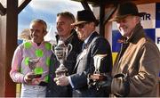 28 April 2016; Ruby Walsh, left, with winning connections, from left, Michael O'Leary, Rich Ricci, and Trainer Willie Mullins after winning the Ryanair Novice Steeplechase on Douvan. Punchestown, Co. Kildare. Picture credit: Cody Glenn / SPORTSFILE