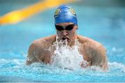 29 April 2016; Alex Murphy, UCD, competing in the Men's 100m Breaststroke Heat 4. Irish Open Long Course Swimming Championships, National Aquatic Centre, National Sports Campus, Abbotstown, Dublin. Picture credit: Sam Barnes / SPORTSFILE