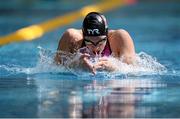 29 April 2016; Sibylle Granicher, Aarefisch SC, Switzerland, competing in the Women's 100m Breaststroke Heat 4. Irish Open Long Course Swimming Championships, National Aquatic Centre, National Sports Campus, Abbotstown, Dublin. Picture credit: Sam Barnes / SPORTSFILE