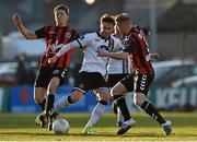 29 April 2016; Ronan Finn, Dundalk, in action against Lorcan Fitzgerald and Keith Buckley, Bohemians. SSE Airtricity League Premier Division, Bohemians v Dundalk. Dalymount Park, Dublin. Picture credit: Matt Browne / SPORTSFILE