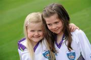 18 May 2010; Grainne Cahill, age 6, left, and her cousin Aisling Cahill, age 6, from Stradone, Co. Cavan, at the Vhi GAA Cúl Camps Ambassador Launch 2010. The Vhi GAA Cúl Camps are the largest children’s summer activity in the country with over 85,000 children taking part in over 1,000 camps around Ireland and overseas. Croke Park, Dublin. Photo by Sportsfile