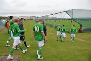 18 May 2010;  Republic of Ireland players walk towards the pitch for the start of the second half against Republic of Ireland U23. Challenge Game, Republic of Ireland v Republic of Ireland U23. Gannon Park, Malahide, Dublin. Picture credit: David Maher / SPORTSFILE