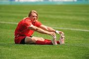 21 May 2010; Biarritz Olympique's Magnus Lund warms up during the team captain's run ahead of their Heineken Cup Final game against Toulouse on Saturday. Stade de France, Saint Denis, Paris, France. Picture credit: Ray McManus / SPORTSFILE