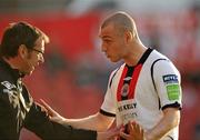 21 May 2010; Mark Quigley, Bohemians, with manager Pat Fenlon before been substituted. Airtricity League Premier Division, St Patrick's Athletic v Bohemians, Richmond Park, Inchicore, Dublin. Picture credit: David Maher / SPORTSFILE
