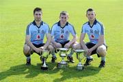 15 May 2010; Dublin players, from left, Gavin Dungan, Gerry Seaver and Richie Downey. Dublin U21 team, Parnell Park, Dublin. Picture credit: Ray McManus / SPORTSFILE