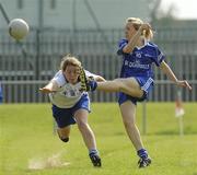 22 May 2010; Nollaig Cleary, Munster, in action against Noelle Connolly, Connacht. Ladies Football Interprovincial Championships - Shield Final, Munster v Connacht, Kinnegad GAA Club, Co. Westmeath. Picture credit: Ray Lohan / SPORTSFILE