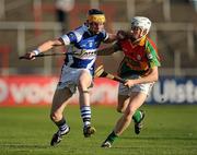 22 May 2010; Zane Keenan, Laois, in action against Alan Corcoran, Carlow. Leinster GAA Hurling Senior Championship, Carlow v Laois, O'Moore Park, Portlaoise. Picture credit: Stephen McCarthy / SPORTSFILE