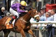 23 May 2010; Moonlit Garden, with Pat Smullen up, on their way to winning the Yas European Breeders Fund Maiden. The Curragh Racecourse, Co. Kildare. Picture credit: Ray Lohan / SPORTSFILE