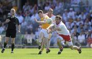 23 May 2010; Justin Crozier, Antrim, in action against Joe McMahon, Tyrone. Ulster GAA Football Senior Championship Quarter-Final, Antrim v Tyrone, Casement Park, Belfast, Co. Antrim. Picture credit: Oliver McVeigh / SPORTSFILE