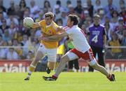 23 May 2010; James Loughrey, Antrim, in action against Joe McMahon, Tyrone. Ulster GAA Football Senior Championship Quarter-Final, Antrim v Tyrone, Casement Park, Belfast, Co. Antrim. Picture credit: Oliver McVeigh / SPORTSFILE