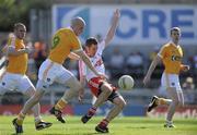 23 May 2010; Philip Jordan, Tyrone, in action against Aodhan Gallagher, Antrim. Ulster GAA Football Senior Championship Quarter-Final, Antrim v Tyrone, Casement Park, Belfast, Co. Antrim. Picture credit: Oliver McVeigh / SPORTSFILE