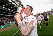 24 April 2016; Tyrone's Cathal McCarron following his side's victory. Allianz Football League Division 2 Final, Tyrone v Cavan. Croke Park, Dublin.  Picture credit: Ramsey Cardy / SPORTSFILE